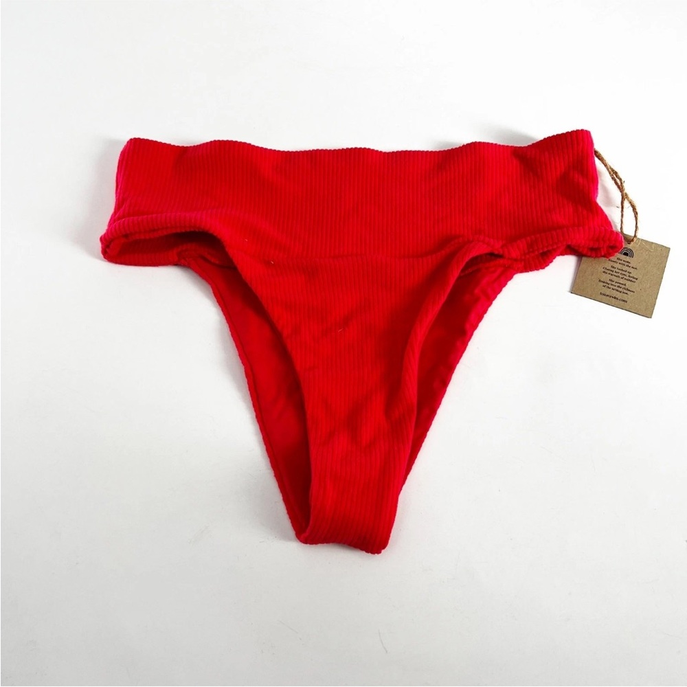 Free People x TOAST Red bikini bottom, S, NWT
